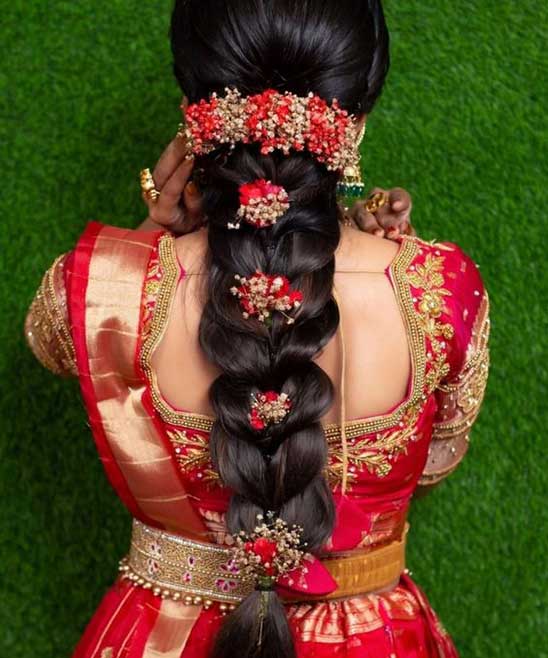 South Indian Bridal Front Side Hairstyle