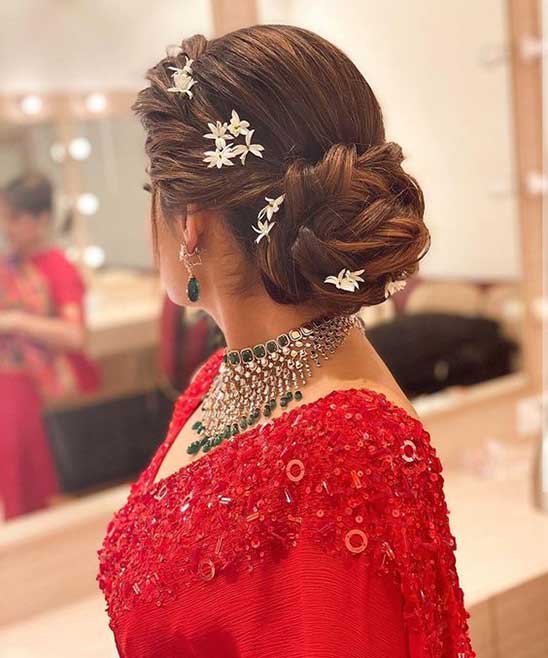South Indian Bridal Reception Hairstyles Pictures