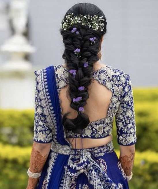 South Indian Reception Bride Hairstyle for Saree