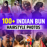 Traditional Indian Bun Hairstyles for Saree