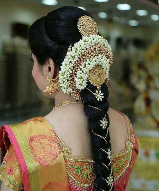 Traditional South Indian Bridal Front Hairstyles Front