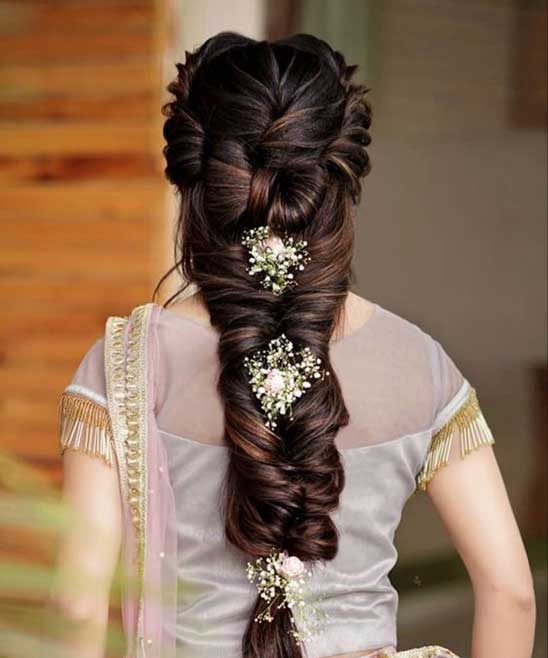 30+ Latest Indian Bridal Wedding Hairstyles Images 2021-2022 | Medium hair  styles, Medium length hair styles, Long hair styles