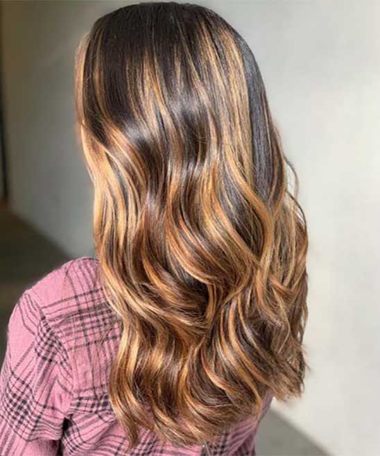 Brown Hair Color Highlights for Blck Hair Girl