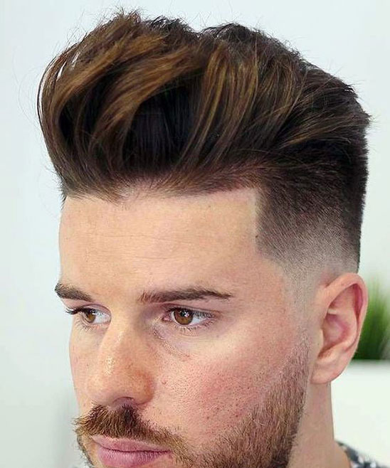 Haircut for Men with Round Face & Spectacles and Beard