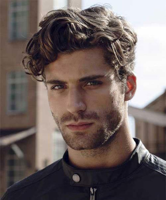 Medium Length Hairstyle for Men Square Face