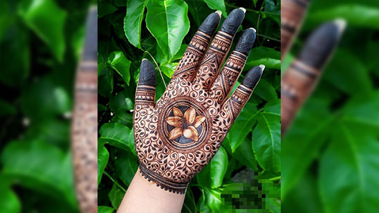 Back Full Hand Bridal Mehndi Design