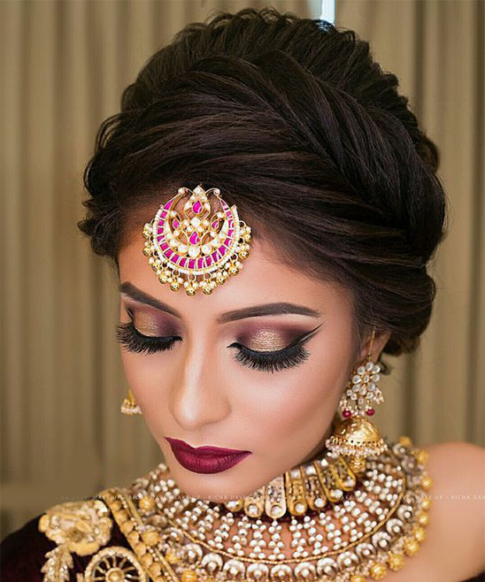 Bridal Bun Hairstyles Wedding Indian