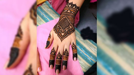 Bridal Mehndi Design Front Hand
