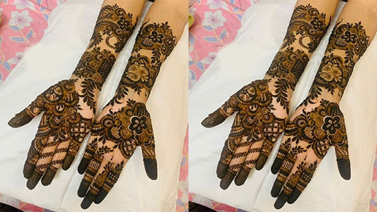 Easy Arabic Mehndi Design Front Hand