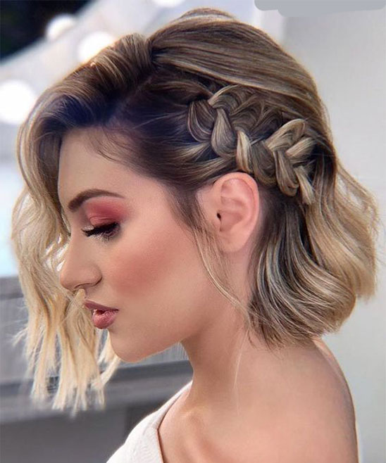 Hairstyle for Short Hair Girl for Indian Wedding