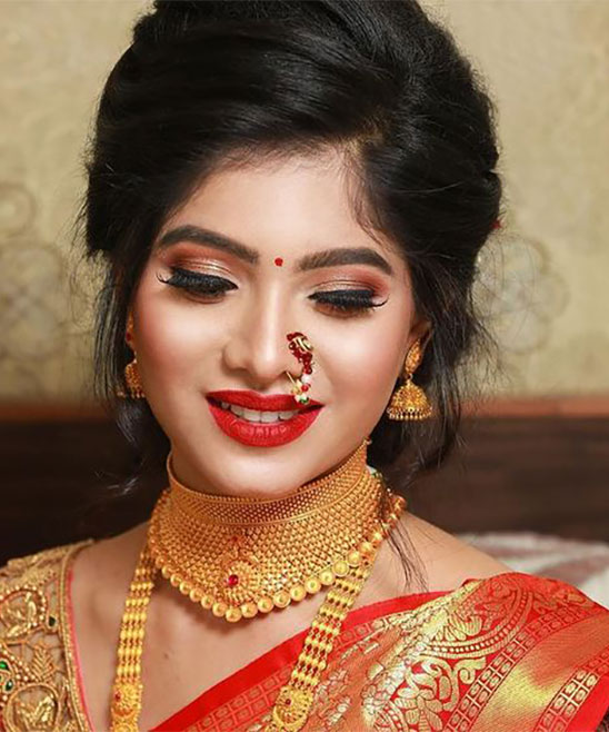 Hindu Bridal Hairstyles for Reception