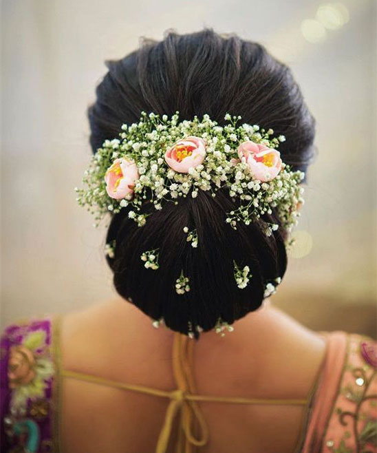 Indian Bridal Hairstyles Pictures for Reception