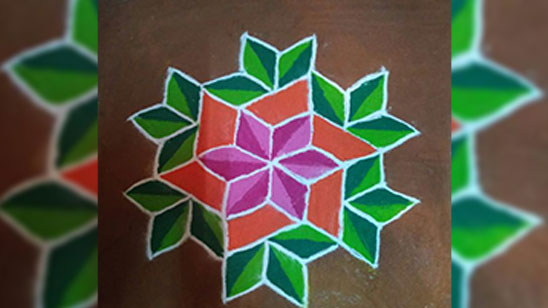 Latest Rangoli Designs with Dots for New Year