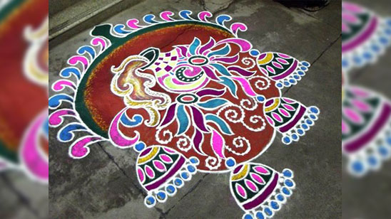 Mattu Pongal Rangoli Kolam Designs