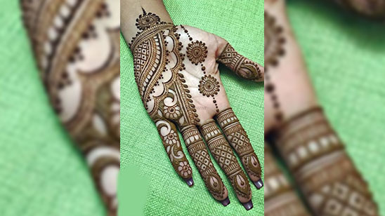 Mehndi Design New Style Simple and Easy Front Hand