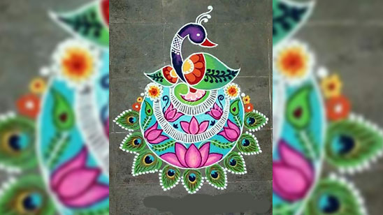Pongal Kolam Images with Dots