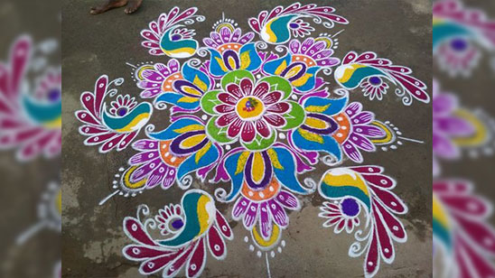 Rangoli Designs without Dots for New Year