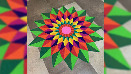Rangoli Designs without Dots for Pongal