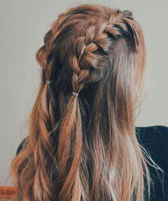 Simple Hairstyle for School Girl in Home