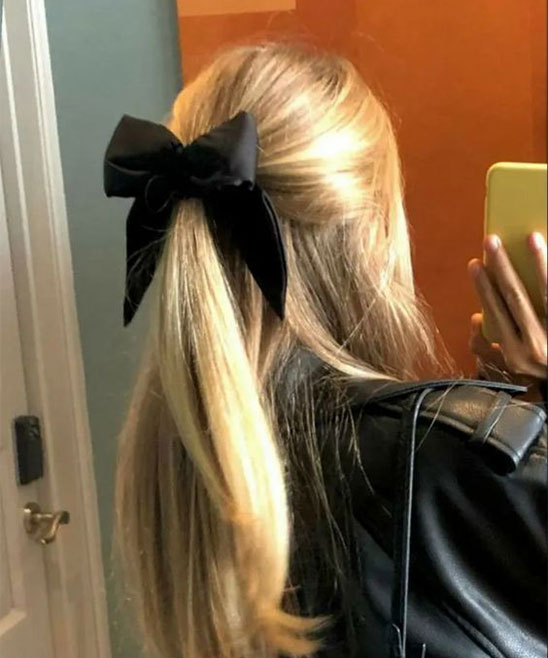 Simple Hairstyles for Girls in School With Ribbon