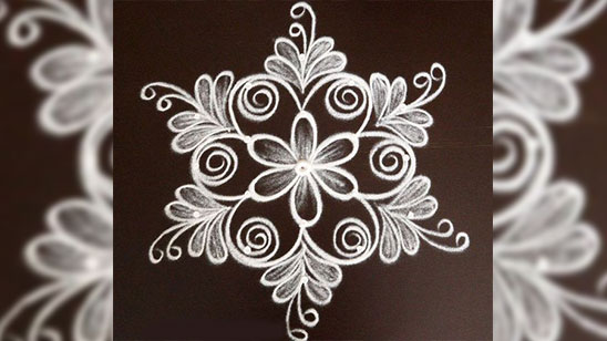 Simple Rangoli Designs for Diwali Flowers