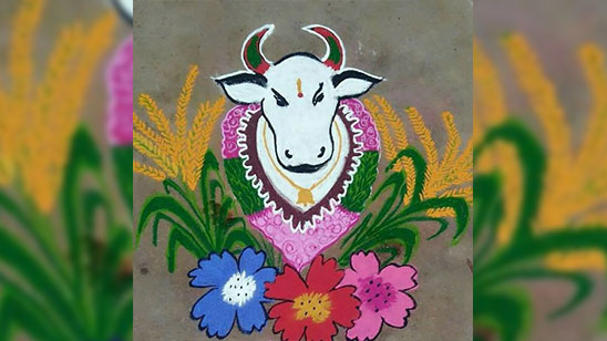 Simple Rangoli Designs with Dots Step by Step for Pongal
