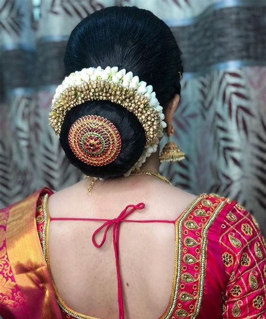 South Indian Bridal Hairstyles Front and Back