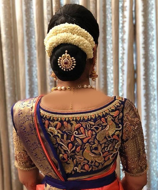 South Indian Bridal Hairstyles Front