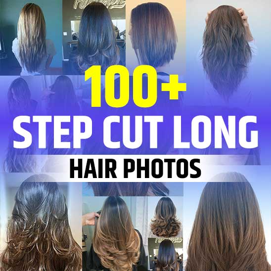 Step cut for long straight outlet hair