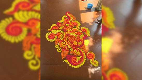 Traditional Rangoli Designs with Colours