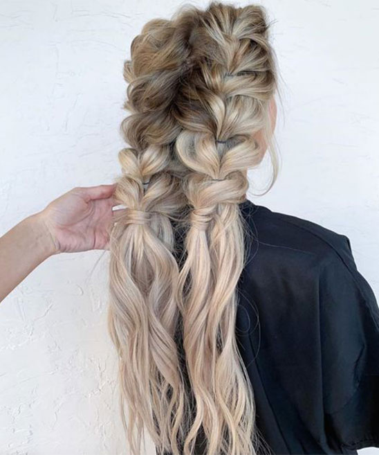 Braided Messy Side Bun Hairstyle