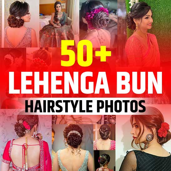 Bun Hairstyle on Lehenga