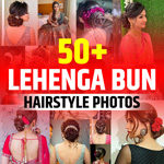 Bun Hairstyles for Lehenga