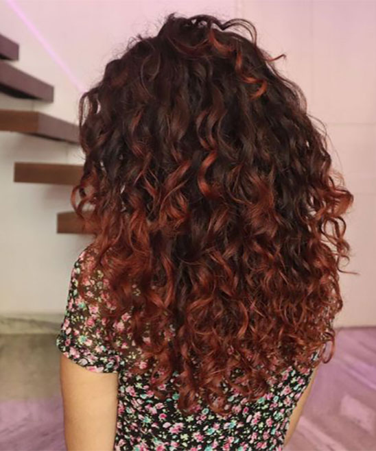 Curly Hair Style on Gown
