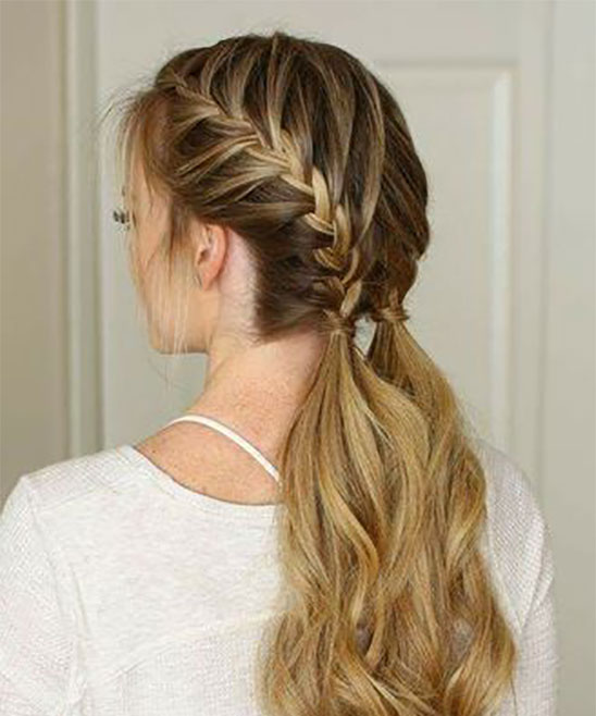 French Braid Hairstyle in Tamil