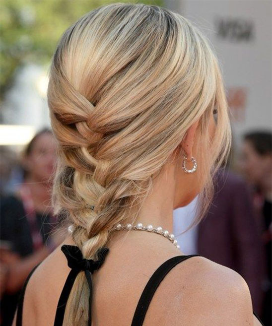French Braid Hairstyles for Saree