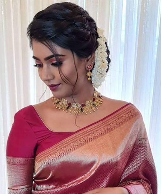Hair Style for Fancy Saree