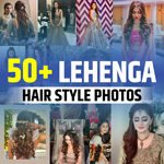 Hair Style for Lehenga Dress