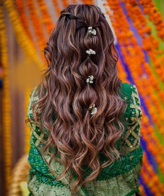 Hair Style for Wedding on Lehenga