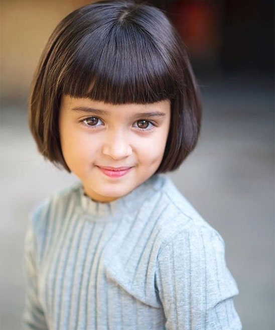 Haircut for Kids Girls in Green Trends