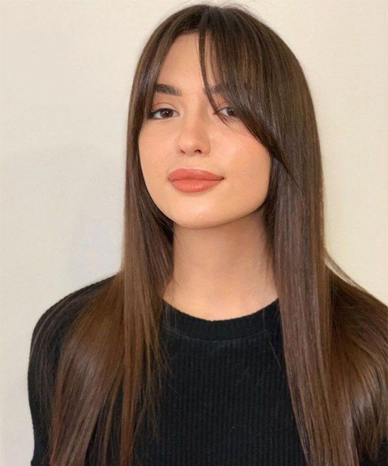Haircut for Straight Long Hair Round Face