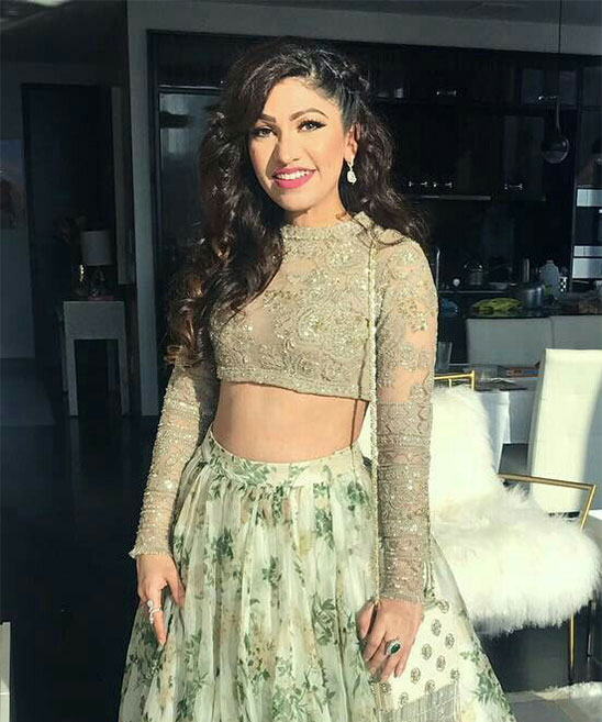Hairstyle for Party with Lehenga