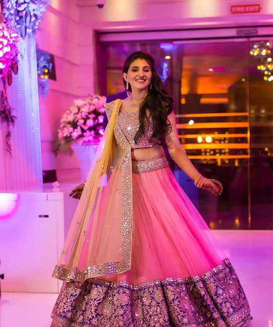 Hairstyle on Lehenga for Party