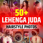 Juda Hairstyle for Lehenga