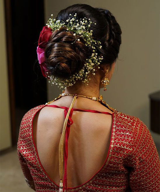 20 Simple Juda Hairstyles for Wedding Sarees and Lehengas | Bridal hair  buns, Mother of the bride hair, Bun hairstyles for long hair