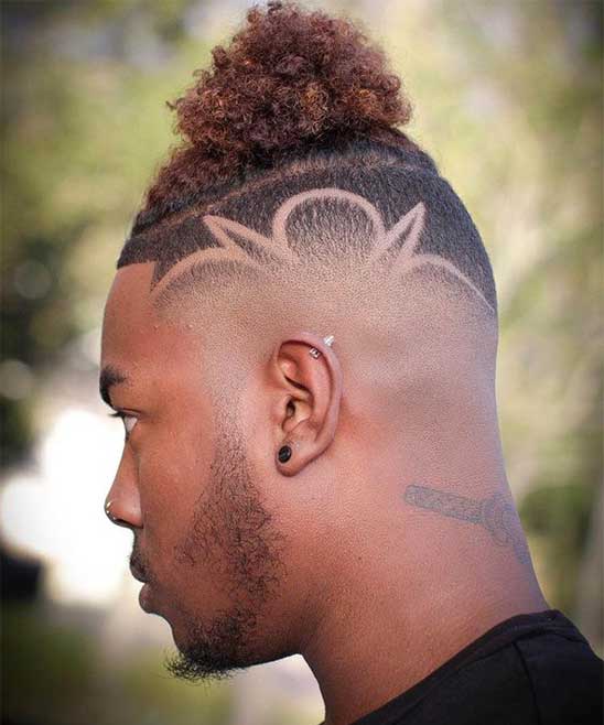 Man Bun Hairstyle for Round Face