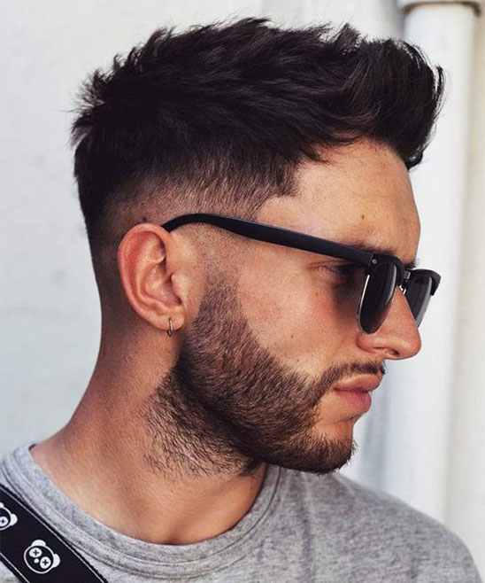 Medium Fade Haircut Black Men