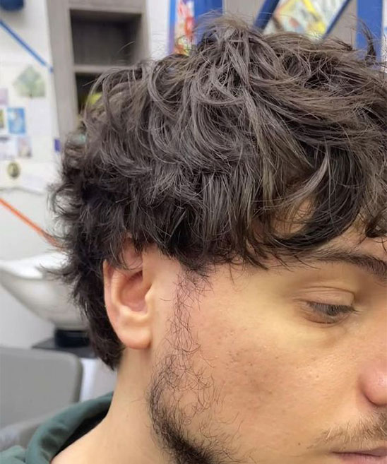 Medium Fade Haircut Curly Hair