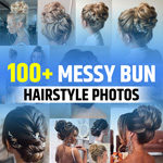 Messy Bun Hairstyle for Saree