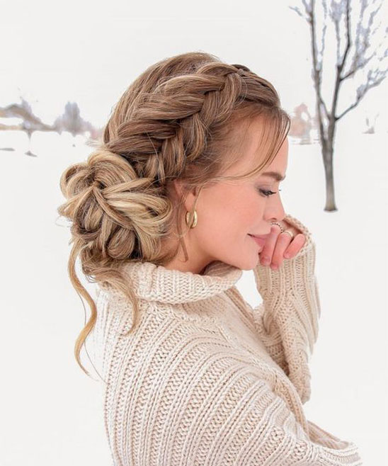 Messy French Braid Hairstyle